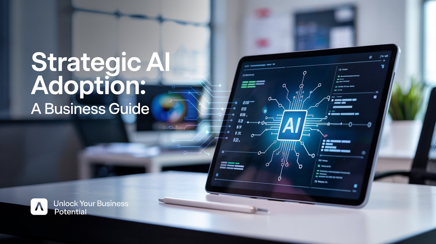 Professionals implementing AI tools in modern workplace setting