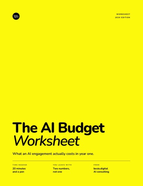 The AI Budget Worksheet, cover
