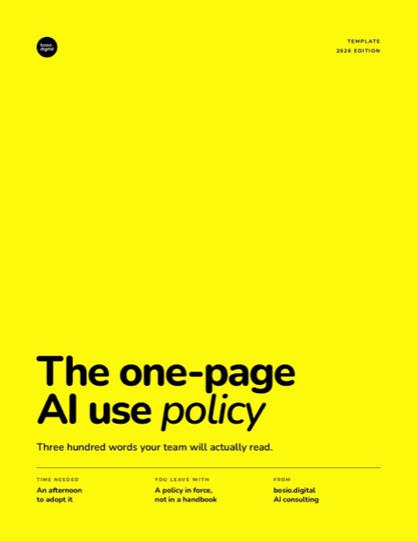 The One-Page AI Use Policy, cover